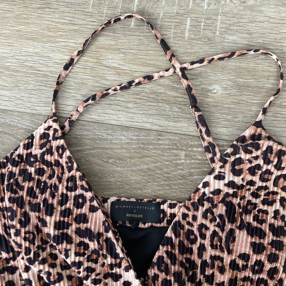 Leopard Print Short Romper By Michael Costello X … - image 6